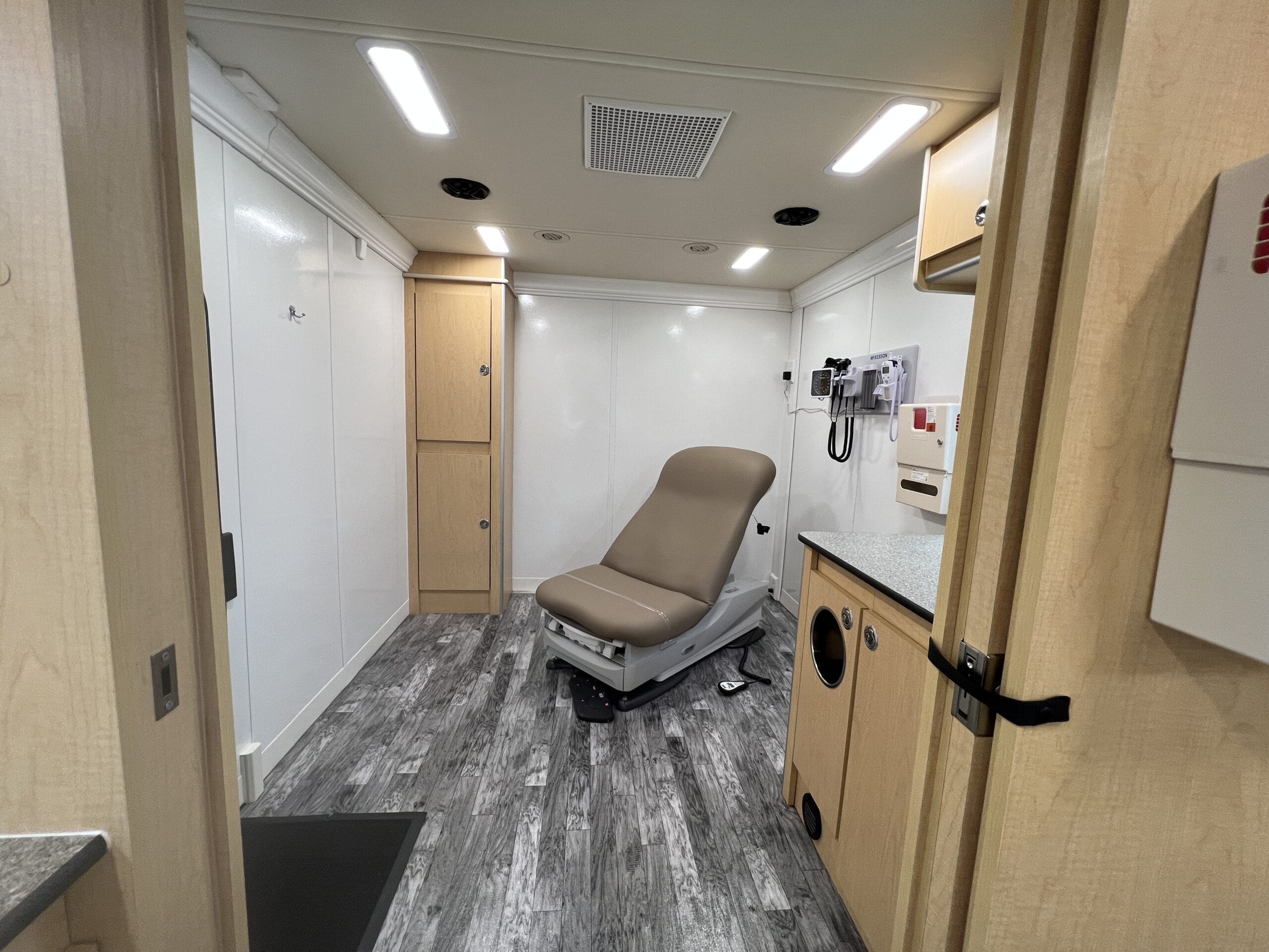well med mobile clinic blood draw chair - summit bodyworks feature build
